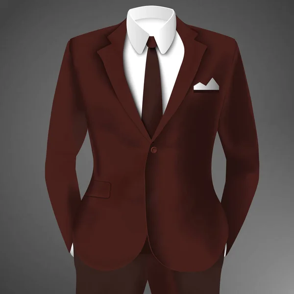 Elegantní muž oblek — Stockový vektor