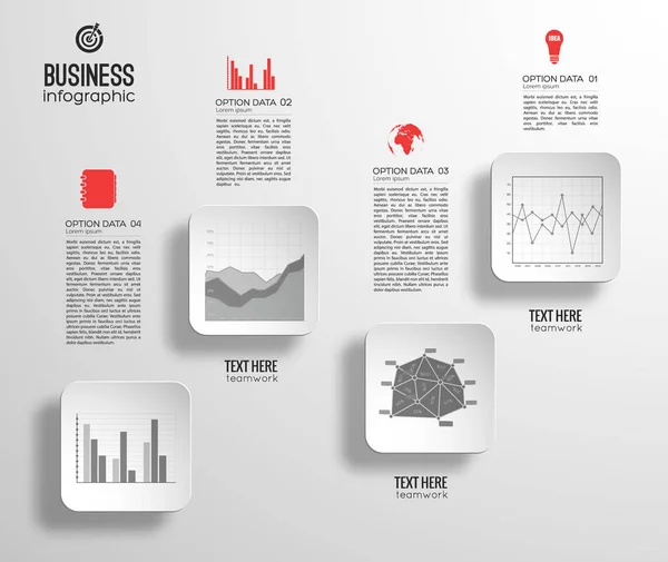 Ψηφιακή Web Infographic έννοια — Διανυσματικό Αρχείο
