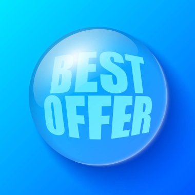 İle teklif sembolü illüstrasyon kabarcık mavi