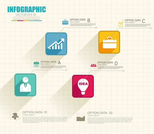 Infographic Web kavramı — Stok Vektör