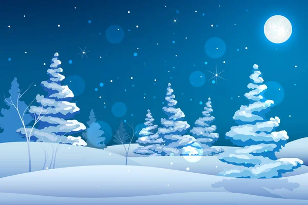 Saisonale dekorative Märchen Nacht Hintergrund — Stockvektor