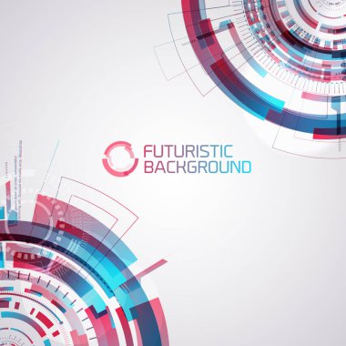 Degrade futuristik bir arayüze arka plan