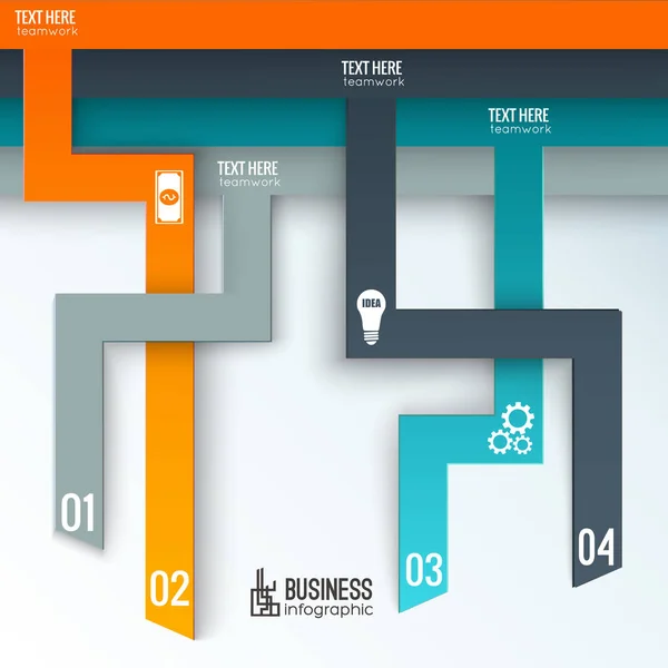 Trabajo en equipo Business Infographics — Archivo Imágenes Vectoriales