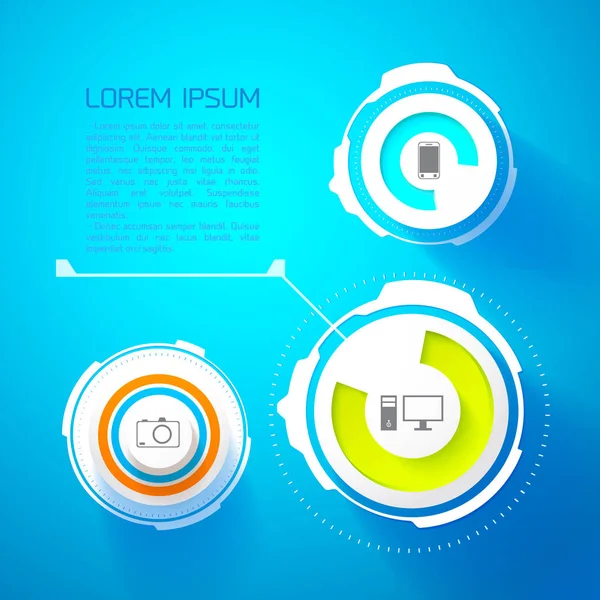 Futurisztikus Infographic sablon — Stock Vector