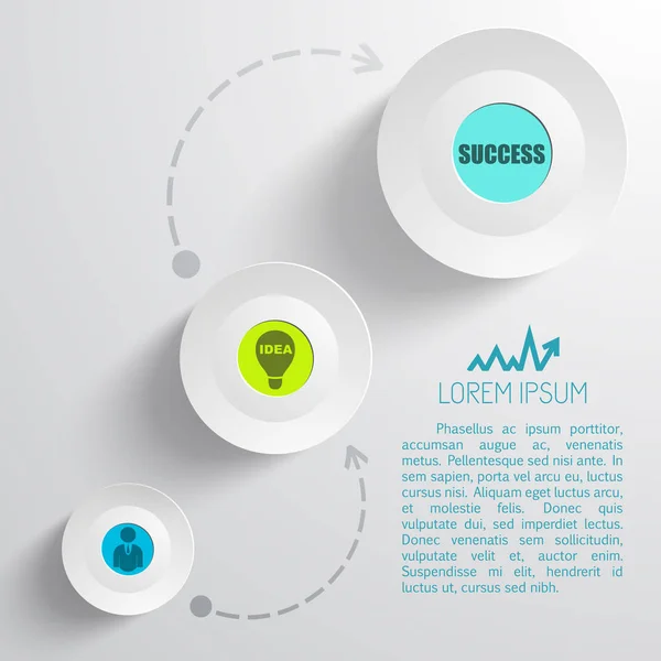 Business Step Infographie Concept — Image vectorielle