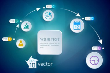 Infographic akış arka plan kavramı