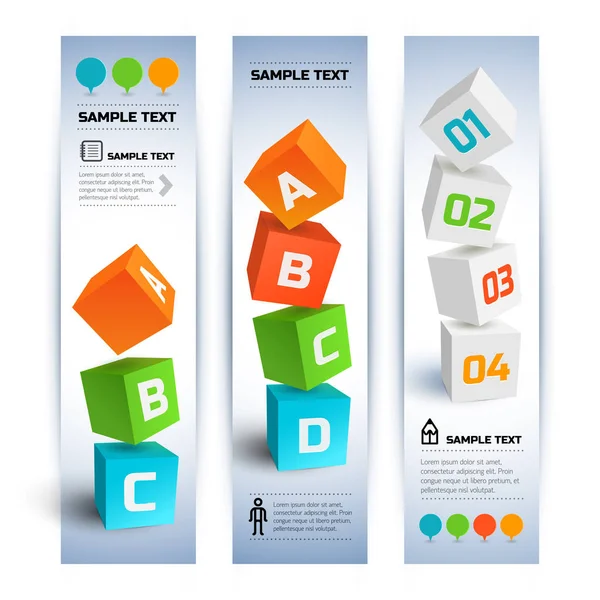 Geometrik iş Infographic dikey afiş