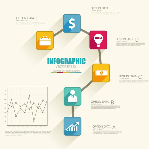 Konzept der Web-Infografik für Unternehmen — Stockvektor
