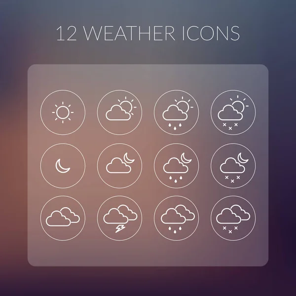 Clima Conjunto de iconos simples — Archivo Imágenes Vectoriales