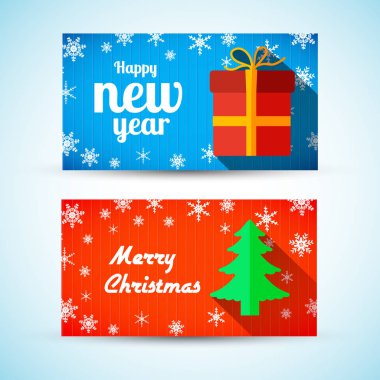 Noel ve yeni yıl yatay Banner