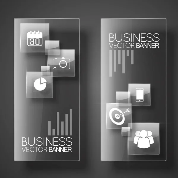Banners verticales de negocios modernos — Archivo Imágenes Vectoriales