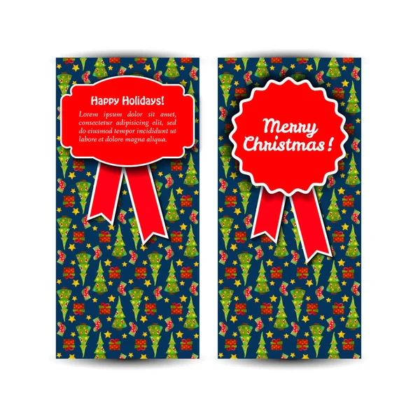 Set de dos banners verticales de Navidad — Vector de stock