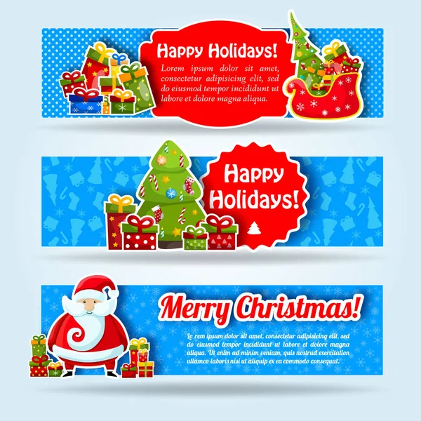 Mutlu yeni yıl mavi bayrak kümesi