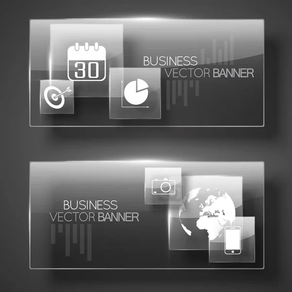Banners horizontales de negocios modernos — Archivo Imágenes Vectoriales