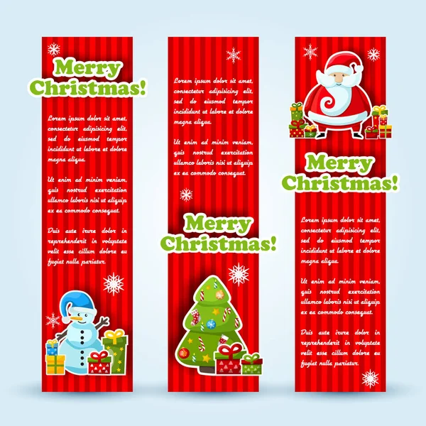 Üç kırmızı tatil afiş kümesi