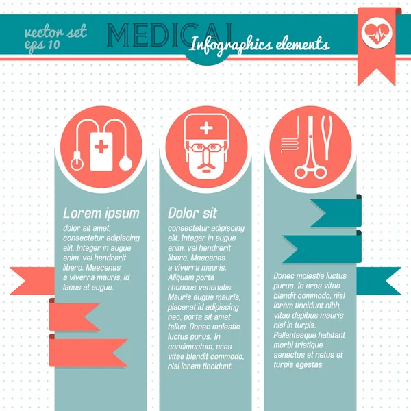 Διάστικτο ιατρική Infographic — Διανυσματικό Αρχείο