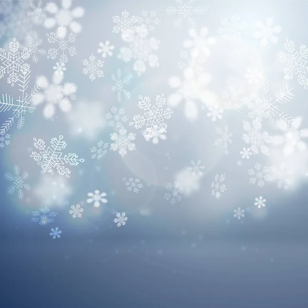 Christmas Snowflakes Background — Stock Vector