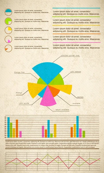 Ensemble d'infographies colorées — Image vectorielle