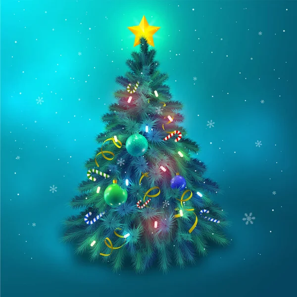 Kerstboom achtergrond — Stockvector