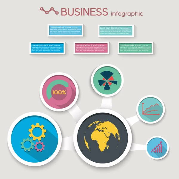 Abstract Business Infographic Template — Stock Vector