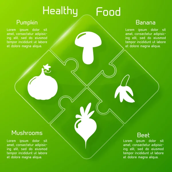 Concept d'alimentation saine — Image vectorielle