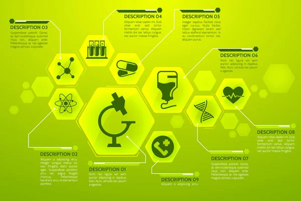 Medicine Green Poster — Stock Vector