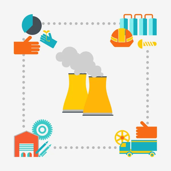 Industriële Infographic Concept — Stockvector