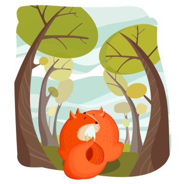 Hayvan aşk karikatür şablonu