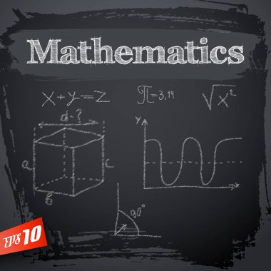 Siyah matematik arka plan