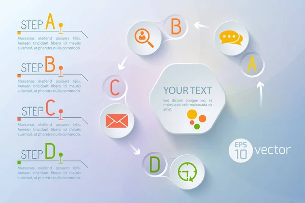 Comunicación Diagrama de flujo Antecedentes conceptuales — Archivo Imágenes Vectoriales