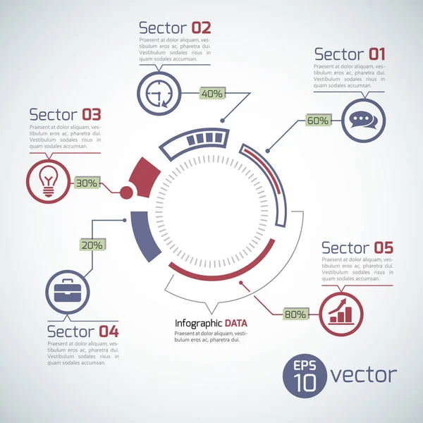 Üzleti Web Infographic sablon — Stock Vector