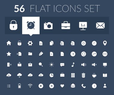 düz simgeler kümesi