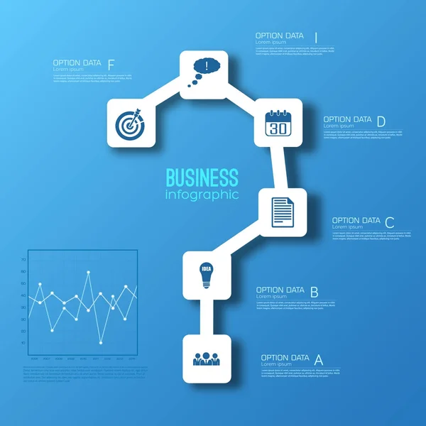 Modelo de Infográfico de Passo de Negócio — Vetor de Stock