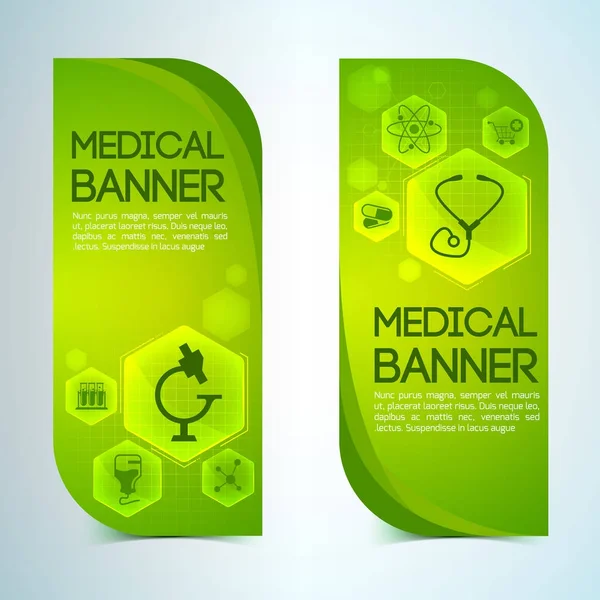 Set de Banners de Salud — Vector de stock