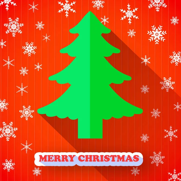 Christmas Tree Postcard — Stock Vector