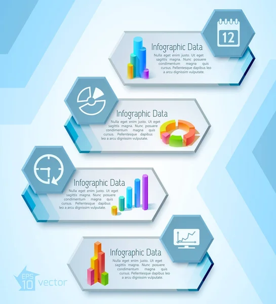 Infografik Präsentationsbanner — Stockvektor