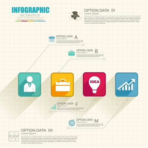 İş Infographic kavramı — Stok Vektör