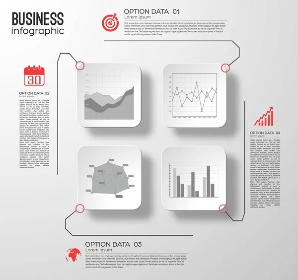 Business Web Infographic Template — Stock Vector