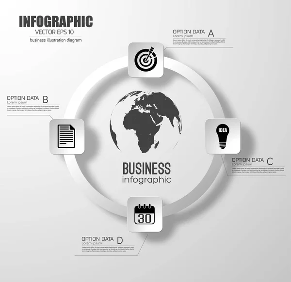 Concetto di design infografico aziendale — Vettoriale Stock