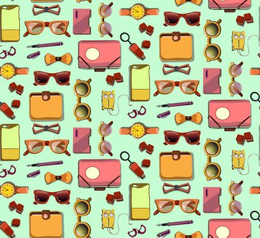 Trendy Hipster öğeleri Seamless Modeli