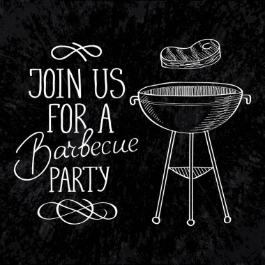 Barbekü kaligrafi şablonu