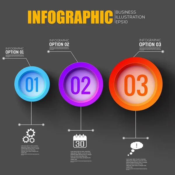 Informationsgrafik zum Geschäftsablauf — Stockvektor
