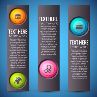 İş Infographic dikey afiş
