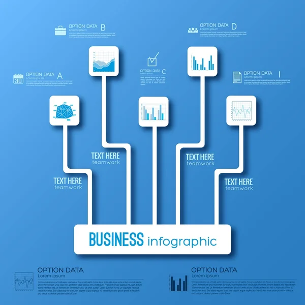 Conceito de Fluxograma de Infográfico de Negócios —  Vetores de Stock