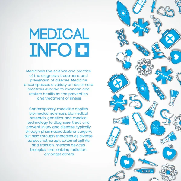 Modelo de tratamento médico —  Vetores de Stock