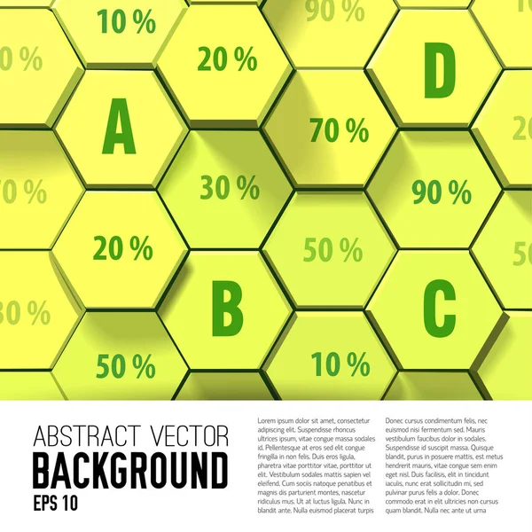 Infografica aziendale geometrica a nido d'ape — Vettoriale Stock