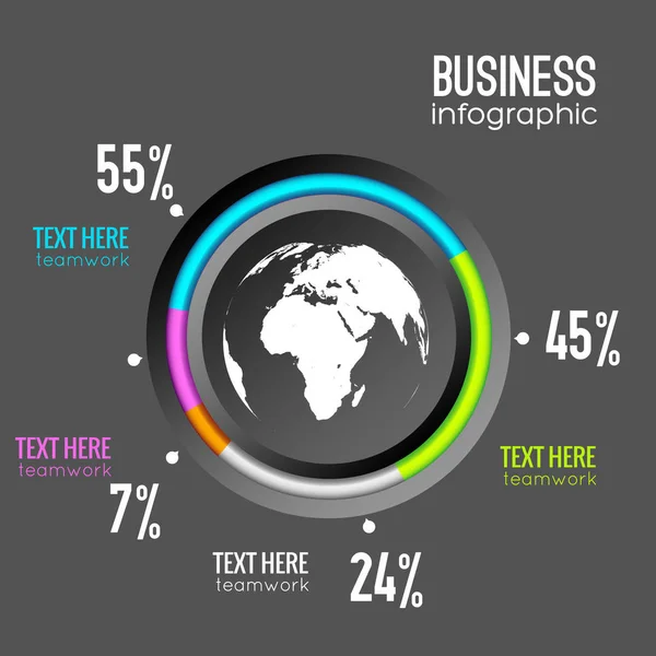 Diagrama gráfico do Infográfico de Negócios — Vetor de Stock