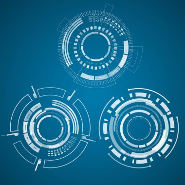 Gerçekçi teknoloji koleksiyonu kümesi Trio