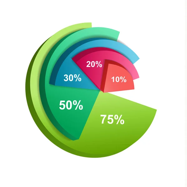 Business Pie Chart Concepto Infográfico — Vector de stock