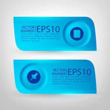 Soyut iş mavi yatay Banner